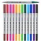Dual Tip Brush Pens, 12 Colors, Art Markers for Kids Adults Coloring